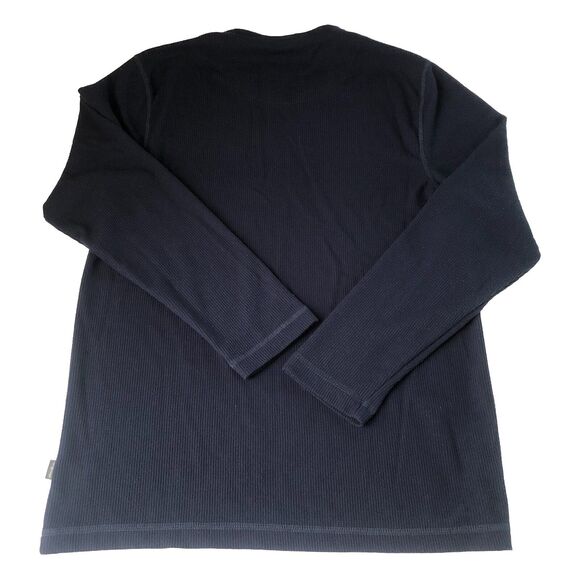 Eddie Bauer Waffle Knit Shirt Blue Size Medium - Picture 2 of 12